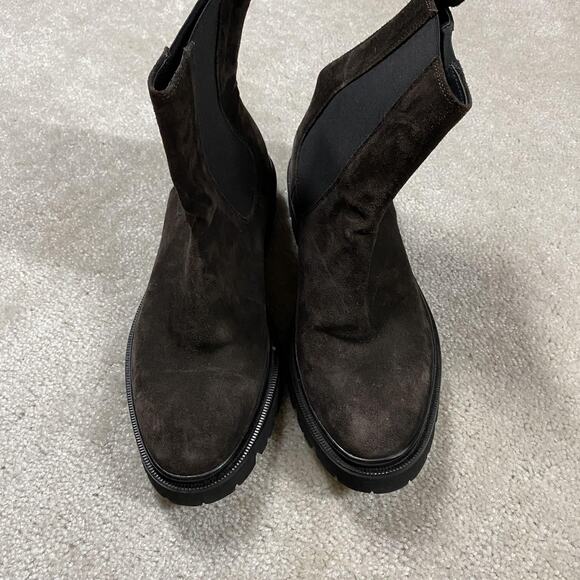 Koio Chelsea Boots Mens Size 11 Brown Suede Lug Sole Made Italy Ankle Pull On main image 5